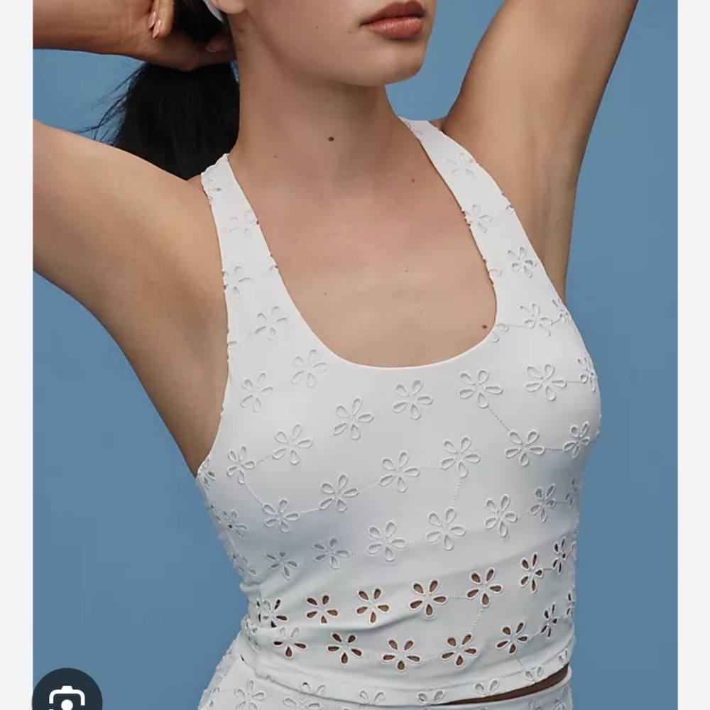 Beach Riot Yara Sleeveless Eyelet Top